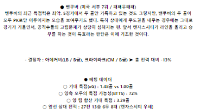 5월 30일 캔자스시티 밴쿠버 메이저리그사커분석 해외스포츠
