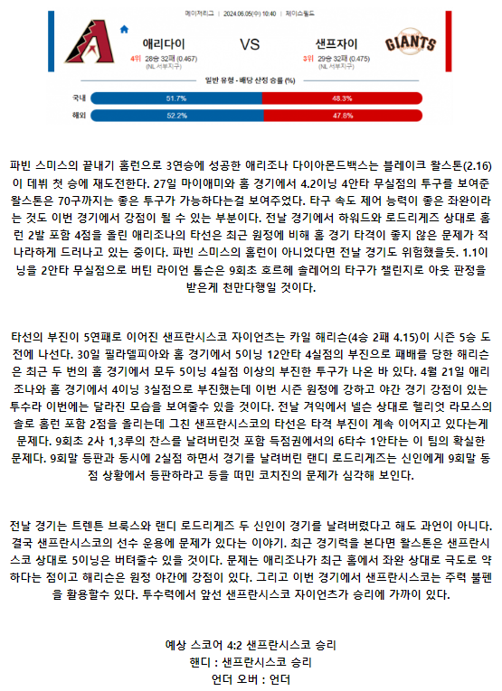 애리조나다이아몬드백스 샌프란시스코자이언츠.png