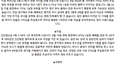 7월 12일 18:30 KBO NC : 키움