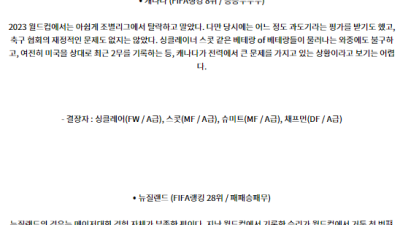 7월26일 캐나다 뉴질랜드 올림픽남자축구 분석 해외스포츠