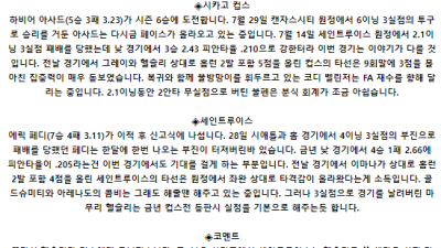 8월 3일 03:20 MLB 시카고컵스 : 세인트루이스 MLB분석