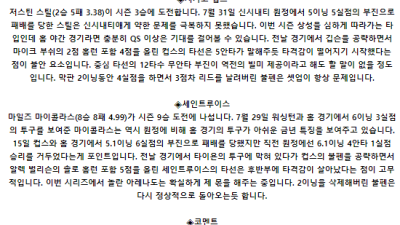 8월 5일 08:10 MLB 시카고컵스 : 세인트루이스 MLB분석