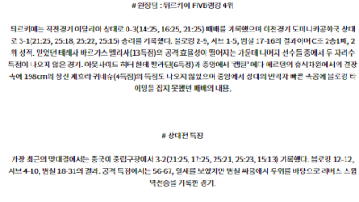 8월6일 2024 올림픽 중국W 튀르키예W 국제배구분석 스포츠분석
