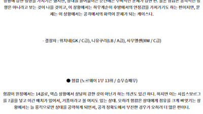 8월10일 노르웨이 1부 FK 헤우게순 함캄 해외축구분석 스포츠분석