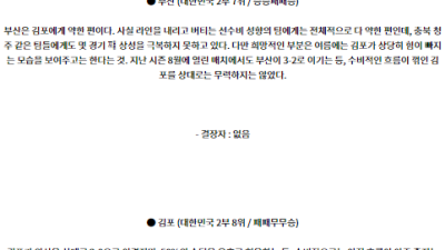 8월24일 K리그2 부산 김포 아시아축구분석 스포츠분석