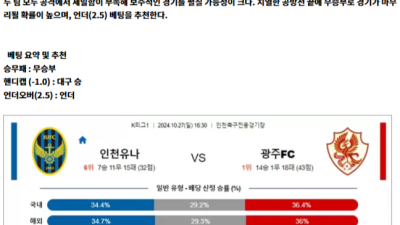 10월 27일 K리그1 4경기