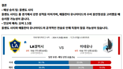 11월 25일 MLS 2경기