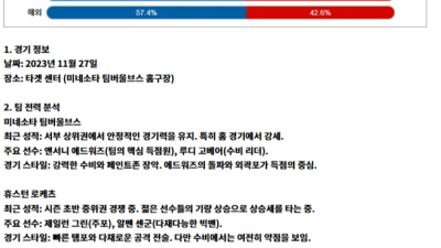 11월 27일 NBA 5경기