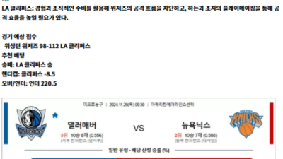 11월 28일 NBA 14경기