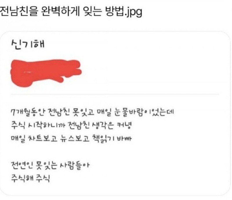 [유머] 전남친을 완벽하게 잊는 방법.jpg