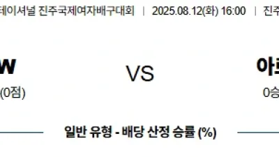 08월 12일 16:00 진주국제여자배구대회 2경기
