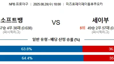 08월 20일 NPB 5경기