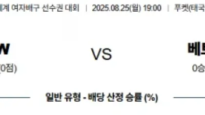 8월 25일 국제여자배구대회 7경기