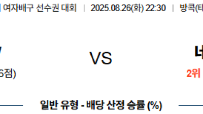 08월26일 세계여자배구선수권대회 6경기