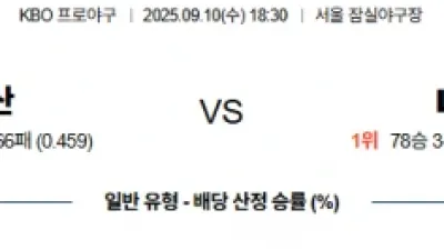 9월 10일 KBO 4경기