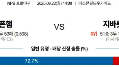 9월 22일 NPB 3경기
