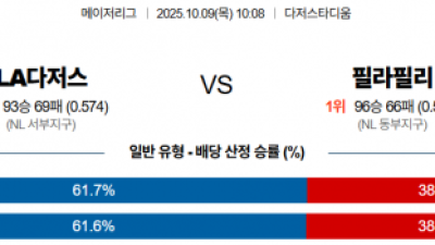 10월 9일 MLB 4경기