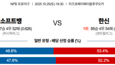 10월 25일 NPB 1경기