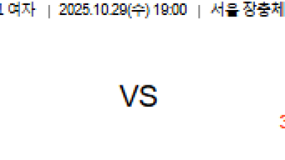 10월 29일 V리그 여자 1경기