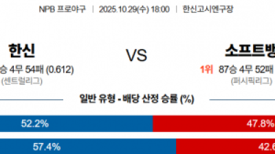 10월 29일 NPB 1경기