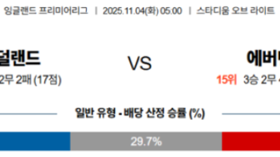 11월 4일 프리미어리그 1경기