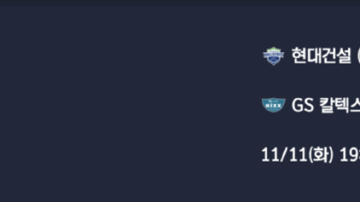 11월 11일 V리그 여자 1경기