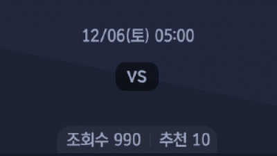 12월 6일 잉글랜드 챔피온쉽 4경기