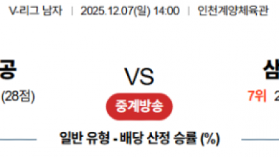 12월7일 V리그 남자 1경기
