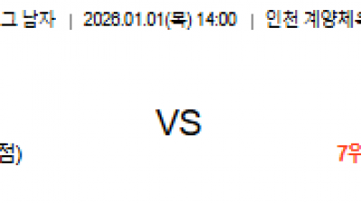 1월 1일 V 리그 남자 1경기