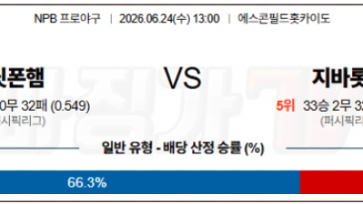 6월 24일 NPB 5경기